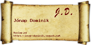 Jónap Dominik névjegykártya